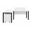 Escritorio de oficina modular en laminado y metal
