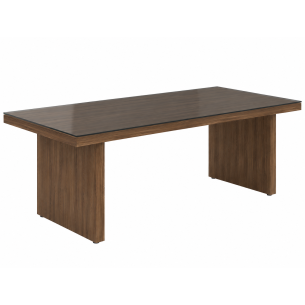 Mesa de juntas para oficina IMPORTANT con cubierta de vidrio