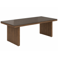 Mesa de juntas para oficina IMPORTANT con cubierta de vidrio