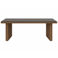 Mesa de juntas para oficina IMPORTANT con cubierta de vidrio
