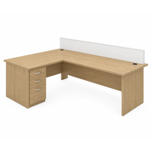 Escritorios de oficina muebles con extremo de panel ergonómico