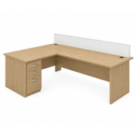 Escritorios de oficina muebles con extremo de panel ergonómico