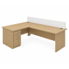Escritorios de oficina muebles con extremo de panel ergonómico
