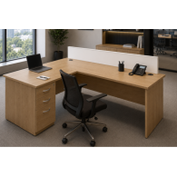 Escritorios de oficina muebles con extremo de panel ergonómico