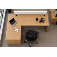 Escritorios de oficina muebles con extremo de panel ergonómico