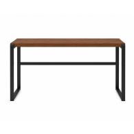 Escritorio industrial para ordenador, madera y metal