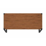 Escritorio industrial para ordenador, madera y metal