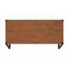 Escritorio industrial para ordenador, madera y metal