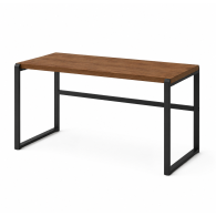 Escritorio industrial para ordenador, madera y metal