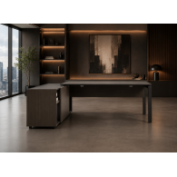Escritorio muebles de oficina de aluminio con estantes