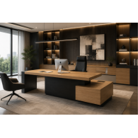 Escritorio de oficina ejecutivo Black brown