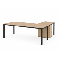 Mueble para oficina escritorio de melamina con archivero