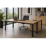 Mueble para oficina escritorio de melamina con archivero