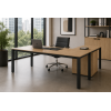Mueble para oficina escritorio de melamina con archivero