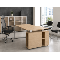 Escritorio de oficina ejecutivo de madera con estantes