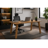 Escritorio de oficina ejecutivo rectangular de madera