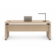 Escritorio de oficina ejecutivo rectangular con pasacables