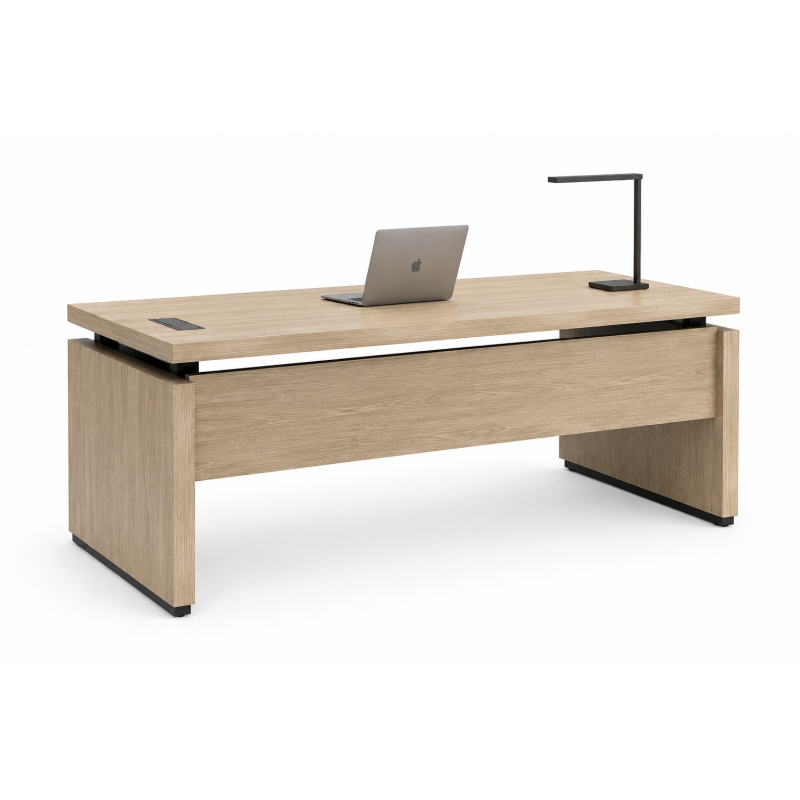 Escritorio de oficina ejecutivo rectangular con pasacables - Escritorios directivos - Muebles de oficina de alta calidad al mejor precio 