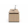 Escritorio de oficina ejecutivo rectangular con pasacables