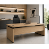 Escritorio de oficina ejecutivo rectangular con pasacables