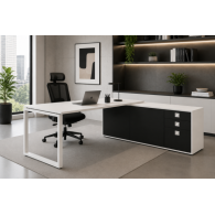 Escritorio de oficina modular de melamina