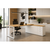 Escritorio de oficina modular de melamina