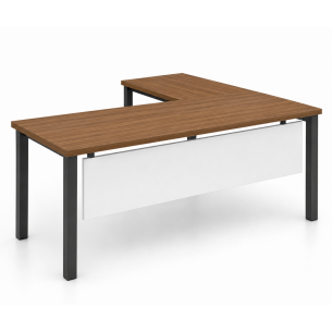 Escritorio de oficina modular en laminado y metal