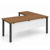 Escritorio de oficina modular en laminado y metal