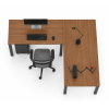 Escritorio de oficina modular en laminado y metal