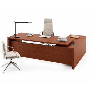 Escritorio de oficina mueble en L de melamina