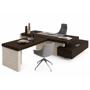 Escritorio de oficina modular con estantes