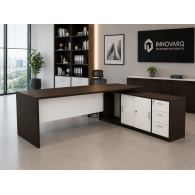 Escritorio en L DUBAI | Mueble de Oficina Ejecutivo Moderno