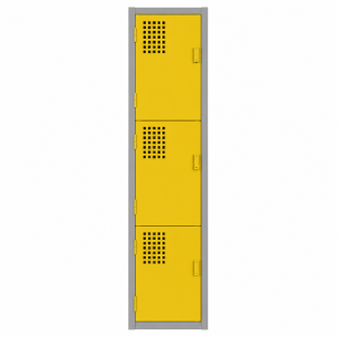 Locker Color Amarillo - 3 Puertas
