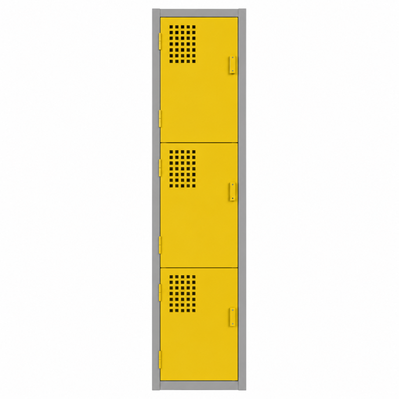 Locker Color Amarillo - 3 Puertas - Inicio - Muebles de oficina de alta calidad al mejor precio 