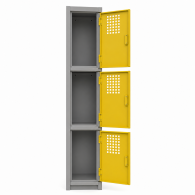 Locker Color Amarillo - 3 Puertas