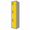 Locker Color Amarillo - 3 Puertas