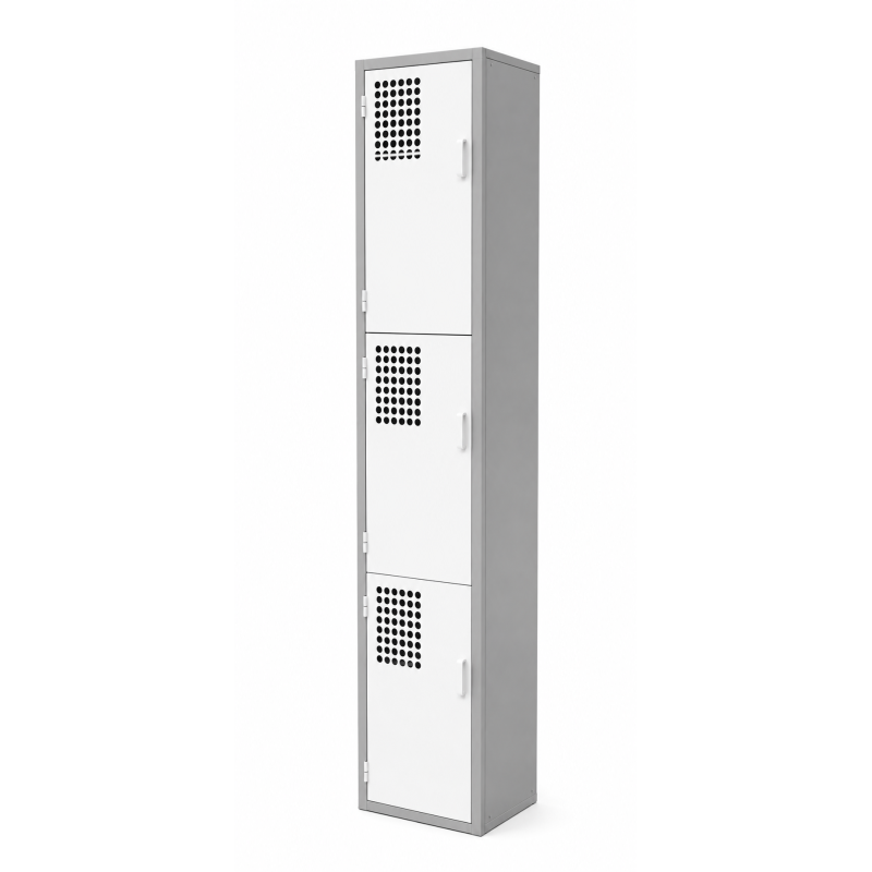 Locker Color Blanco - 3 Puertas - Inicio - Muebles de oficina de alta calidad al mejor precio 