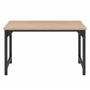 Mesa de escritorio de computadora, mesa con bolsa de almacenamiento y gancho