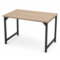 Mesa de escritorio de computadora, mesa con bolsa de almacenamiento y gancho