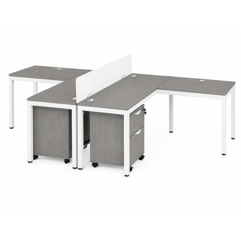 Estación de Trabajo Modular para 4 Personas NOVA - Inicio - Muebles de oficina de alta calidad al mejor precio 