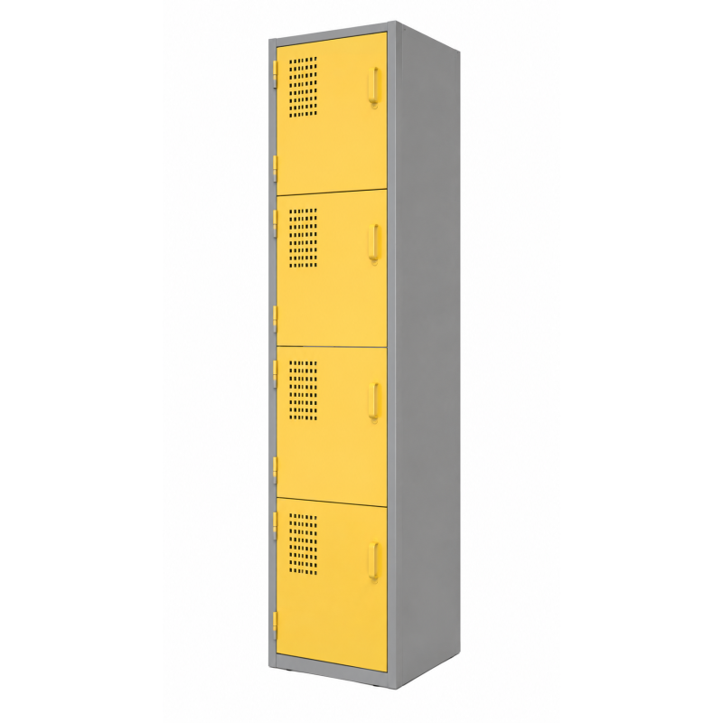 Locker Color Amarillo - 4 Puertas - Inicio - Muebles de oficina de alta calidad al mejor precio 