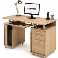ESCRITORIO DE COMPUTADORA CON ALMACENAMIENTO Y CAJÓN DE ARCHIVO