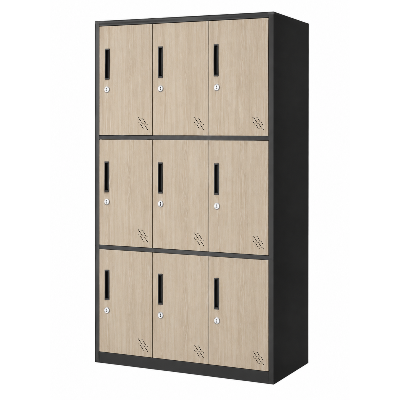 Locker de Melamina 9 Puertas NORDIK - Inicio - Muebles de oficina de alta calidad al mejor precio 