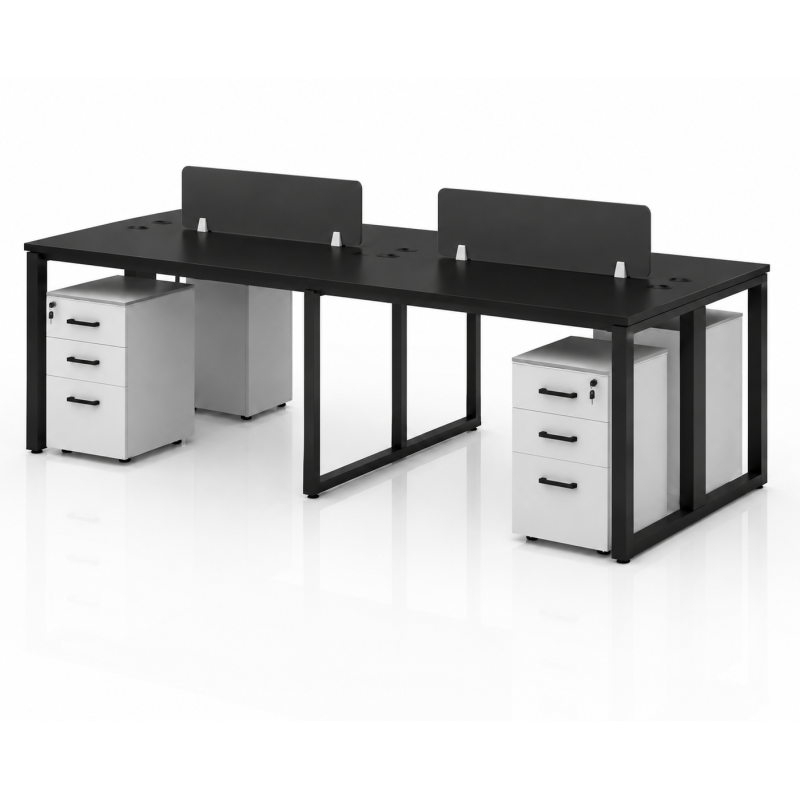 Estación de Trabajo Doble BLACK - Inicio - Muebles de oficina de alta calidad al mejor precio 