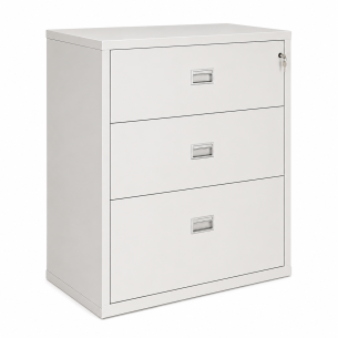 Archivero para oficina mueble Lateral Contra Incendios Blanco de 3 Cajones