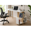 Mesa de estudio para escritorio de computadora con estantes y almacenamiento para oficina en casa PC