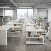 Muebles de Oficina y Mobiliario Moderno | Escritorio Asher Blanco