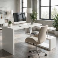 Muebles de Oficina y Mobiliario Moderno | Escritorio Asher Blanco