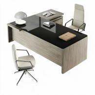 Escritorio Ejecutivo de Lujo con Cristal Templado | Muebles de Oficina