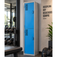 Locker Metálico Azul de 2 Puertas para Oficina